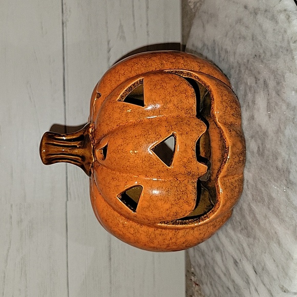 Other - Ceramic Jack-o-latern Pumpkin Tealight Candle Holder